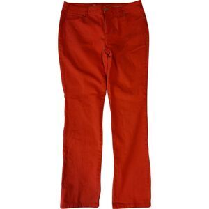 Liz Claiborne Relaxed Straight Leg Orange Relaxed Denim Jeans Size 10 Women's